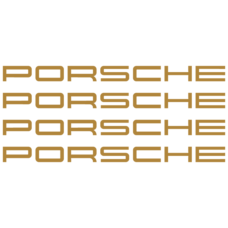 Kit Stickers Étriers de Freins Porsche Logo en or
