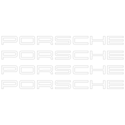 Kit Stickers Étriers de Freins Porsche Logo en blanc mat