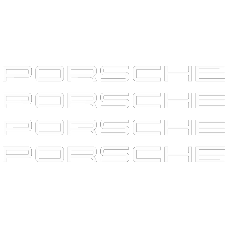 Kit Stickers Étriers de Freins Porsche Logo en blanc mat