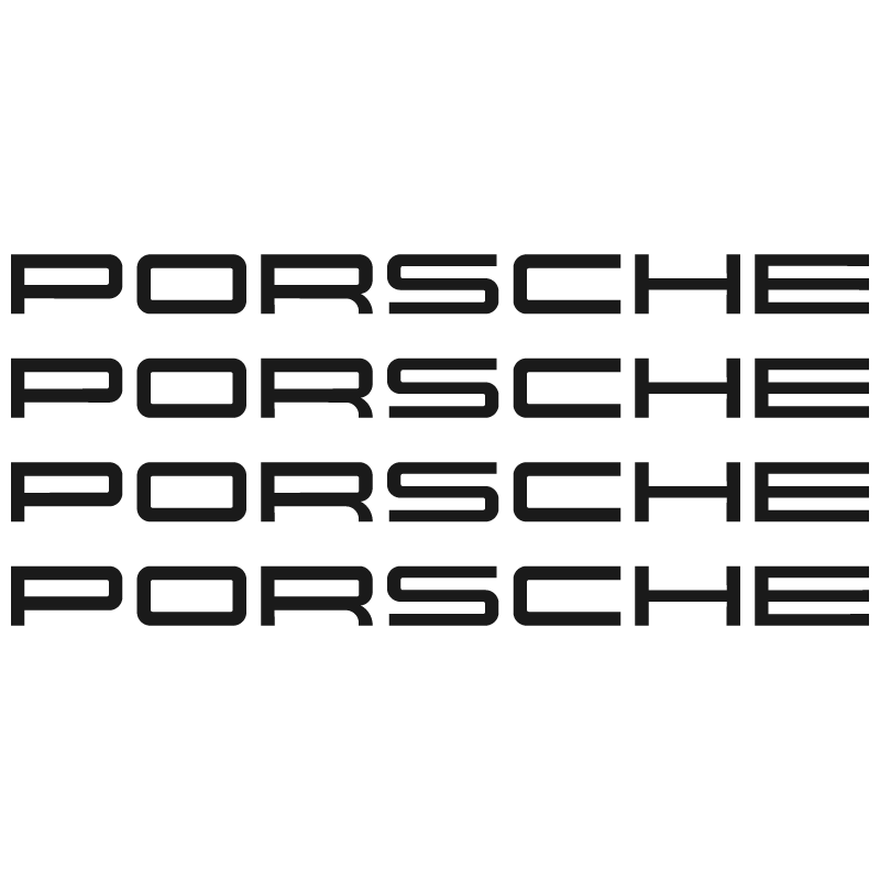 Kit Stickers Étriers de Freins Porsche Logo en noir mat