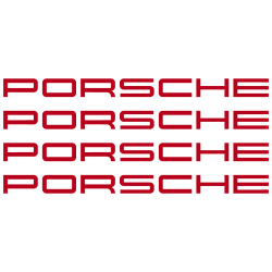 Kit Stickers Étriers de Freins Porsche Logo en rouge foncé