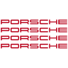 Kit Stickers Étriers de Freins Porsche Logo en rouge foncé
