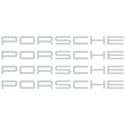 Kit Stickers Étriers de Freins Porsche Logo en gris pâle