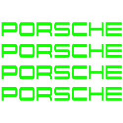 Kit Stickers Etrier Frein Porsche 964 en vert fluo