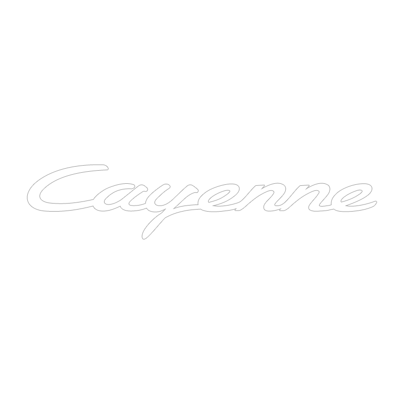 Sticker Porsche Cayenne Logo en blanc