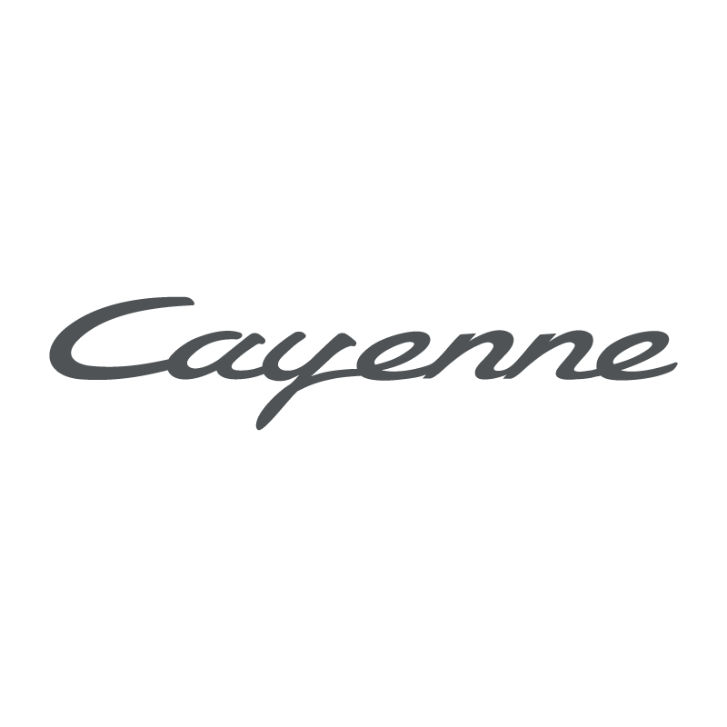 Sticker Porsche Cayenne Logo en gris foncé