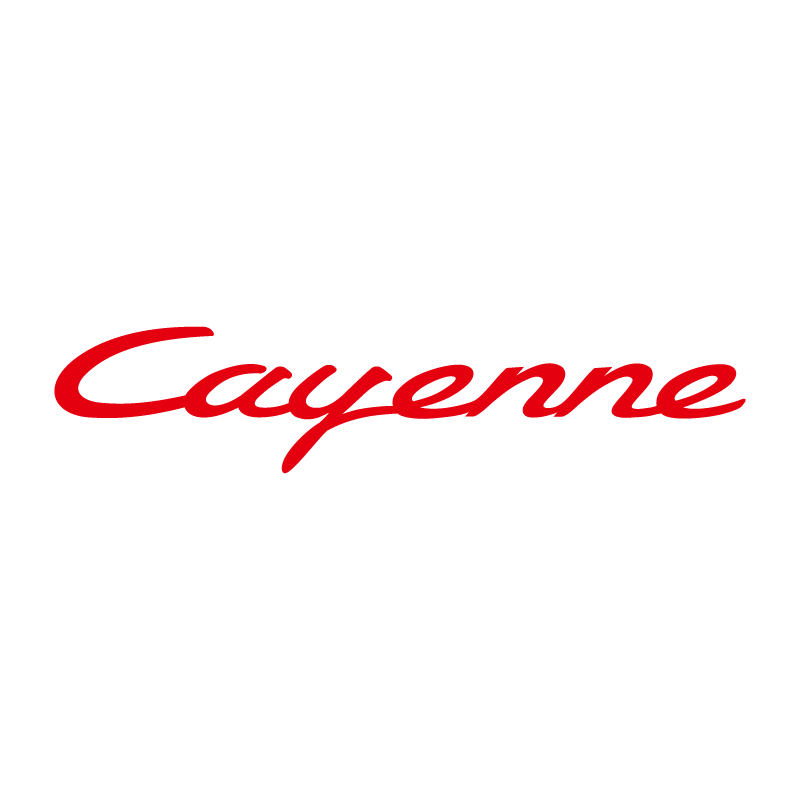 Sticker Porsche Cayenne Logo en rouge