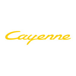 Sticker Porsche Cayenne Logo en jaune