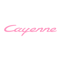 Sticker Porsche Cayenne Logo en rose