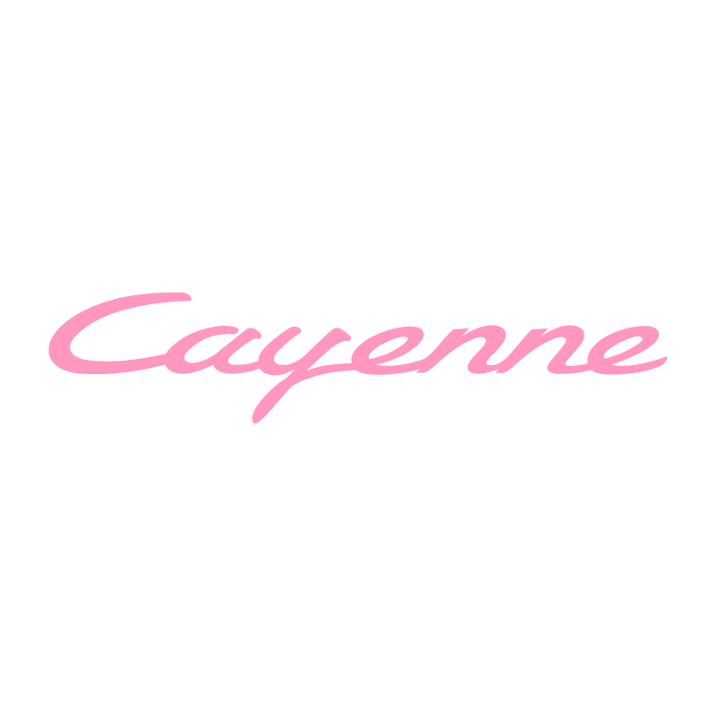Sticker Porsche Cayenne Logo en rose