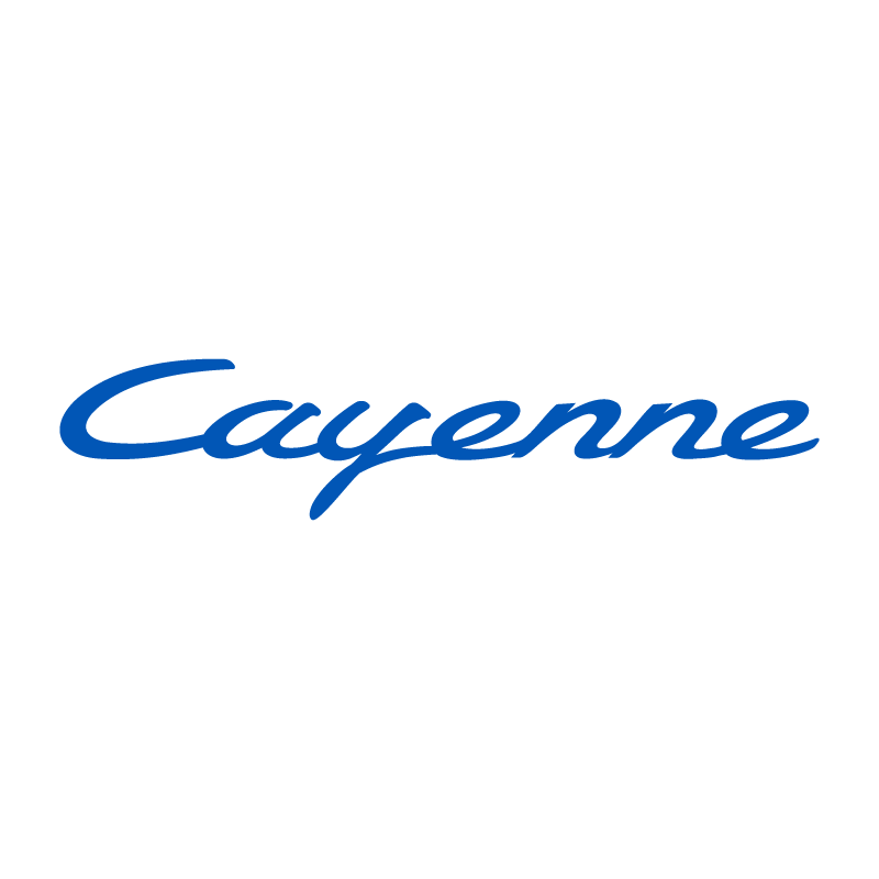 Sticker Porsche Cayenne Logo en bleu