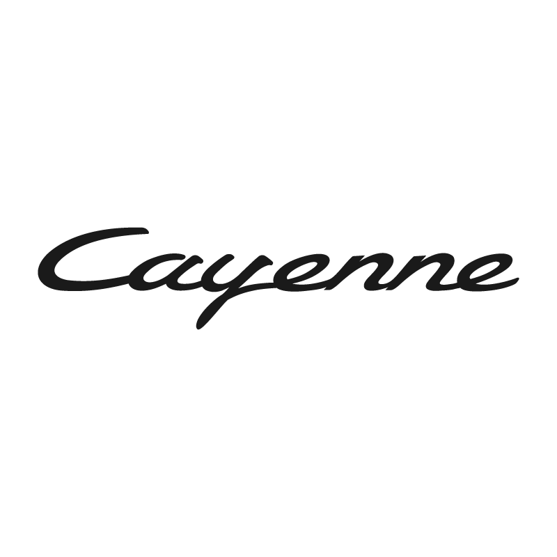 Sticker Porsche Cayenne Logo en noir mat