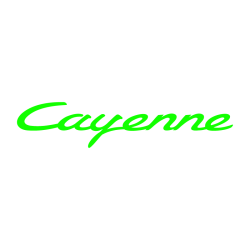 Sticker Porsche Cayenne Logo en vert fluo