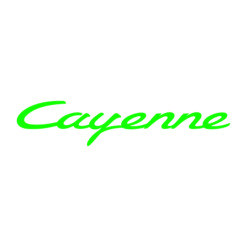 Sticker Porsche Cayenne Logo en vert fluo