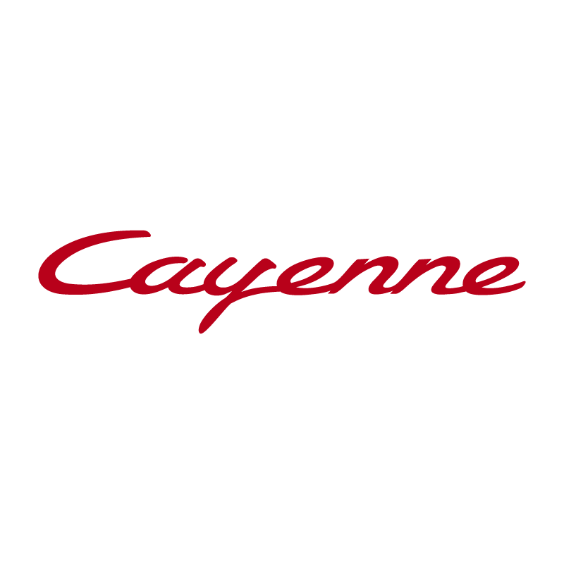 Sticker Porsche Cayenne Logo en rouge foncé