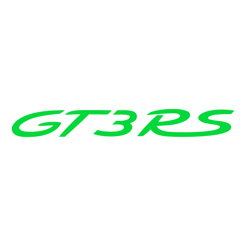 Sticker Porsche 911 GT3 RS en vert lime