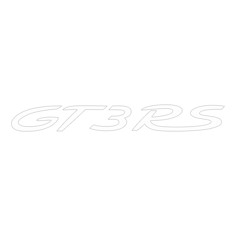 Sticker Porsche 911 GT3 RS en blanc mat