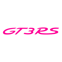 Sticker Porsche 911 GT3 RS en rose fluo