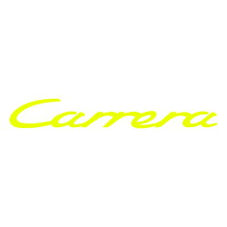 Sticker Porsche Carrera en jaune fluo