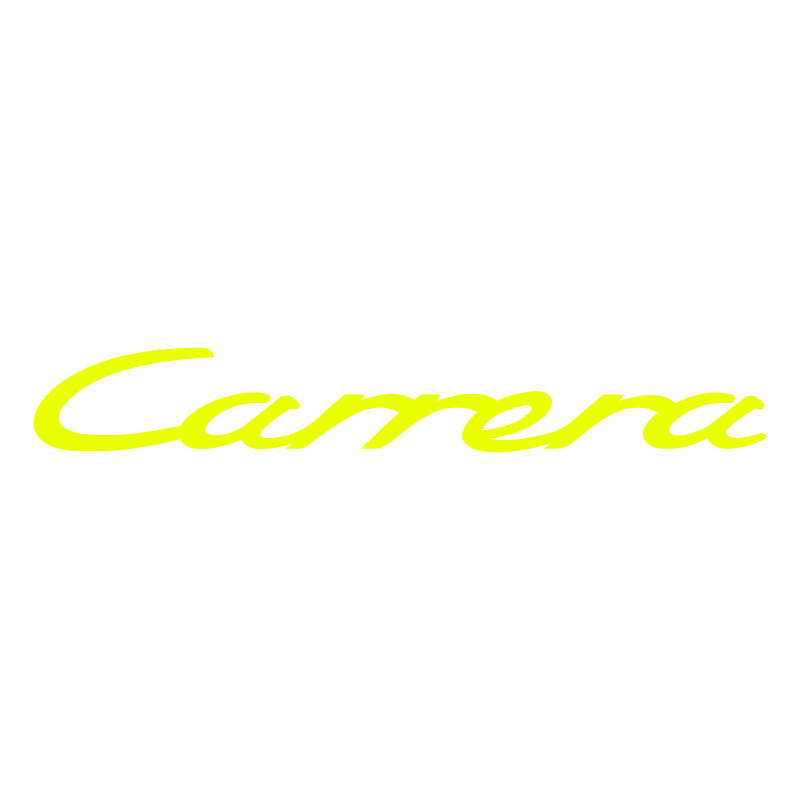 Sticker Porsche Carrera en jaune fluo