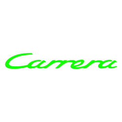 Sticker Porsche Carrera en vert fluo