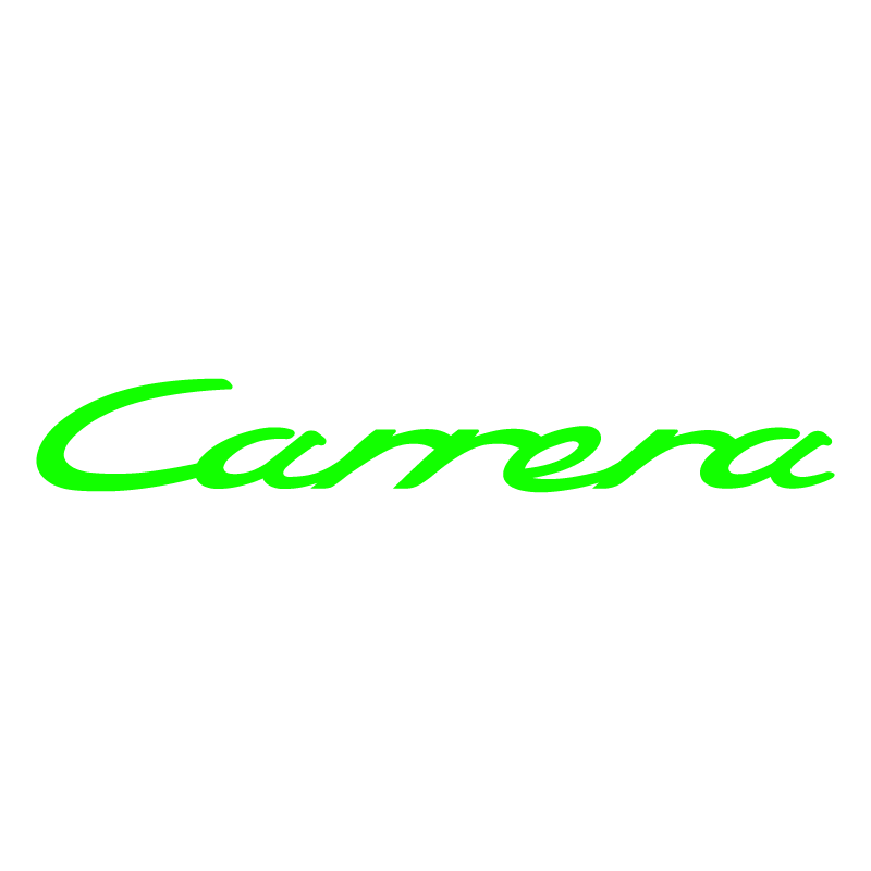 Sticker Porsche Carrera en vert fluo