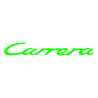 Sticker Porsche Carrera en vert fluo
