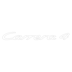 Sticker Porsche Carrera 4 en blanc