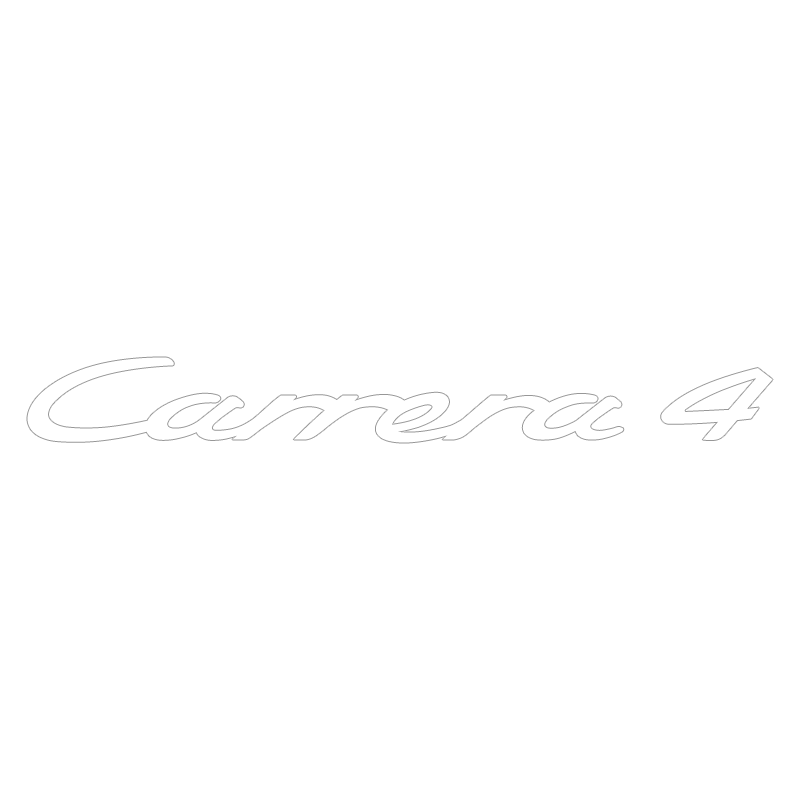 Sticker Porsche Carrera 4 en blanc
