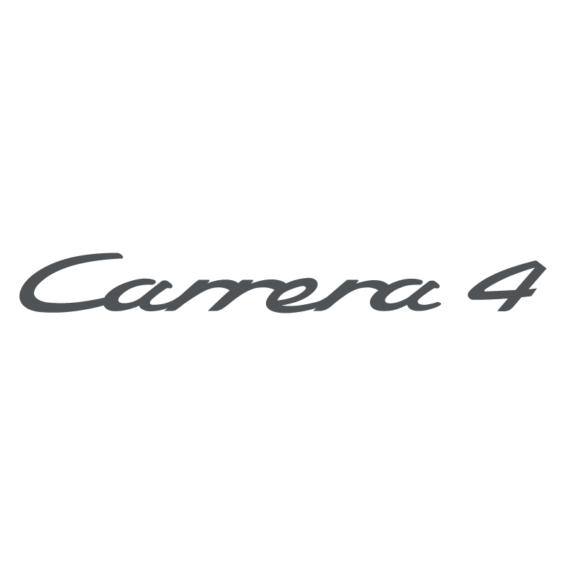 Sticker Porsche Carrera 4 en gris foncé