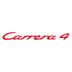 Sticker Porsche Carrera 4 en rouge