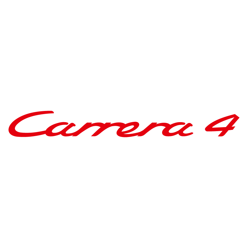 Sticker Porsche Carrera 4 en rouge