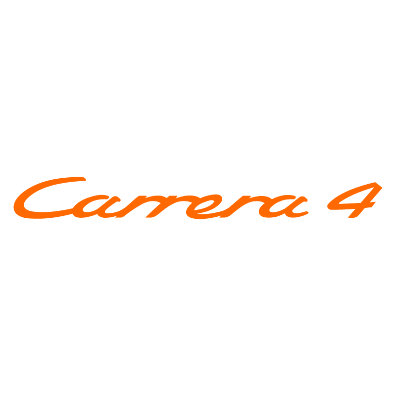 Sticker Porsche Carrera 4 en orange