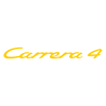 Sticker Porsche Carrera 4 en jaune