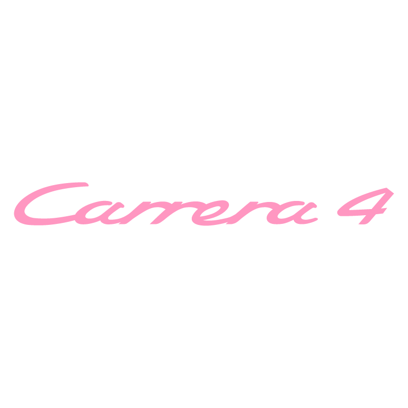 Sticker Porsche Carrera 4 en rose
