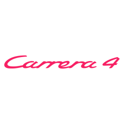 Sticker Porsche Carrera 4 en fuchsia