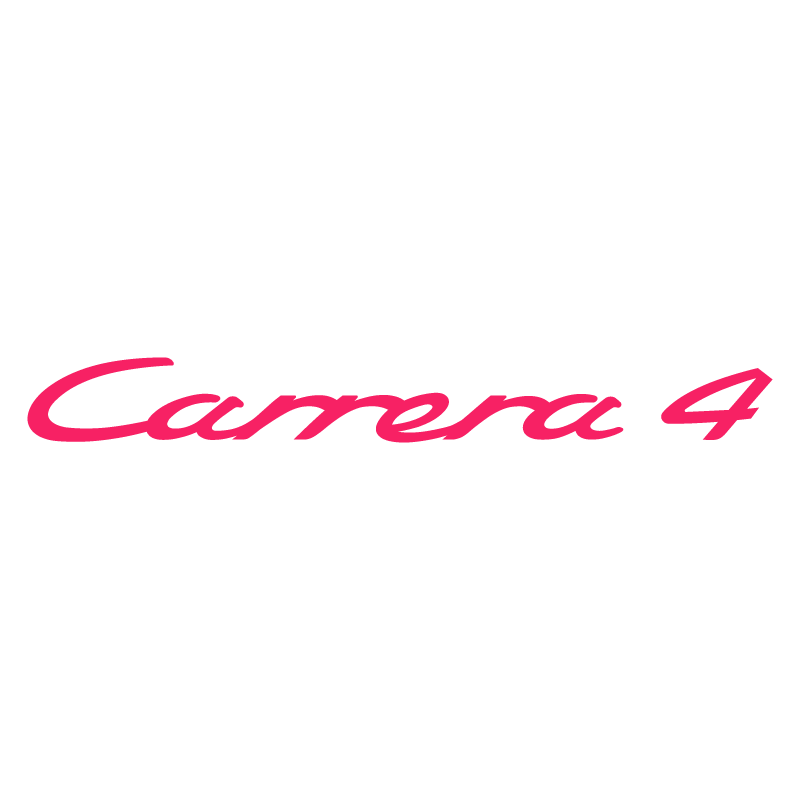 Sticker Porsche Carrera 4 en fuchsia
