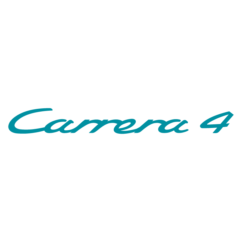 Sticker Porsche Carrera 4 en turquoise
