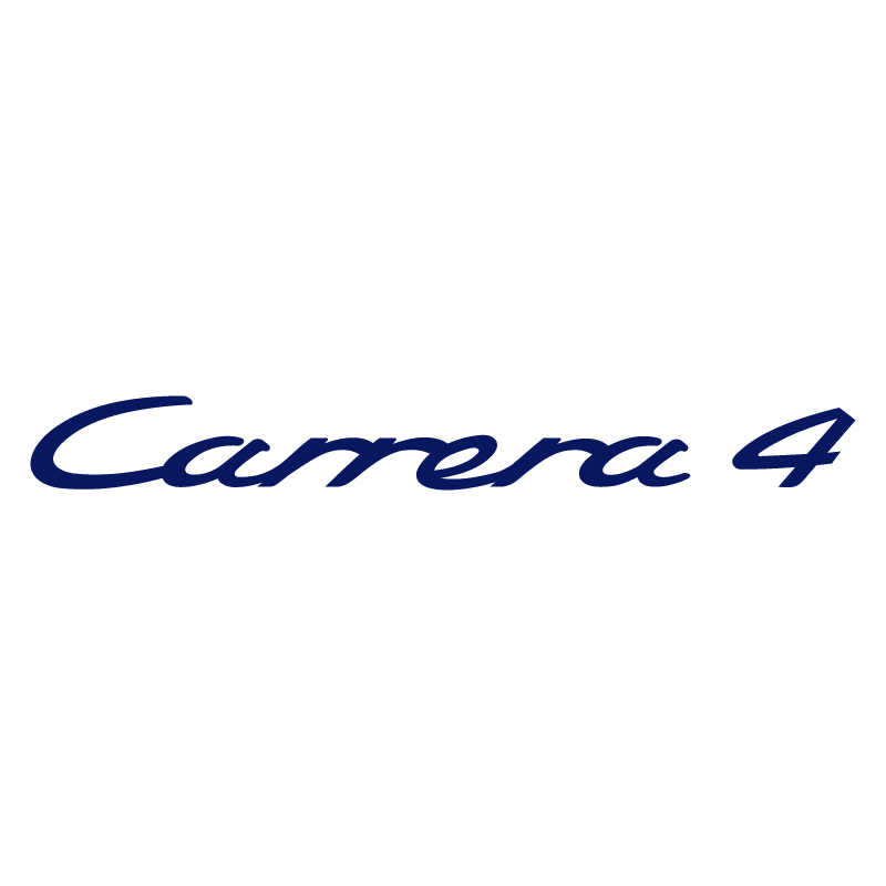 Sticker Porsche Carrera 4 en bleu foncé