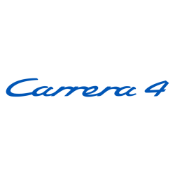 Sticker Porsche Carrera 4 en bleu
