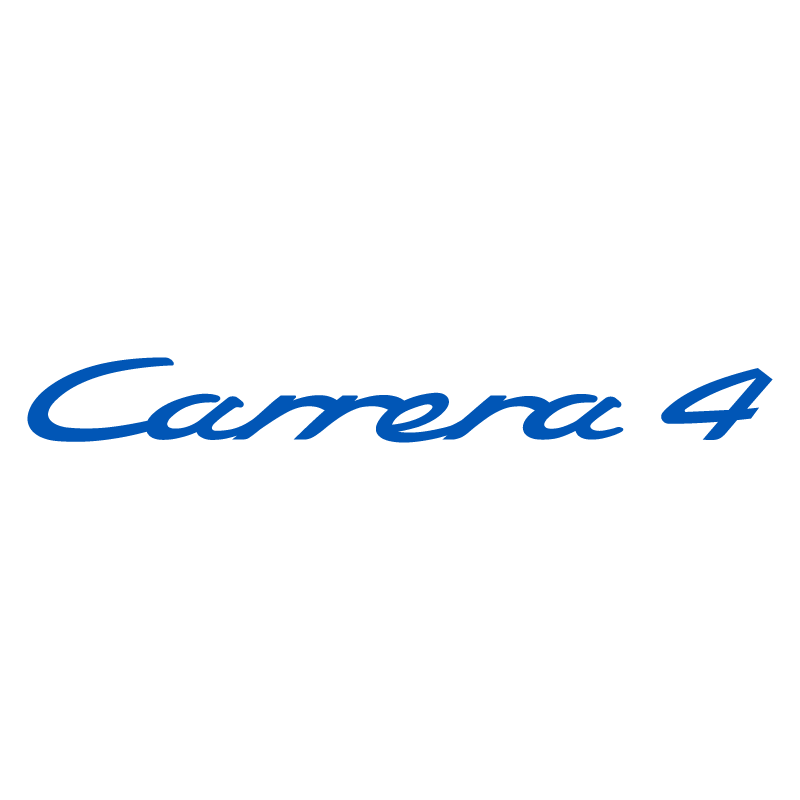 Sticker Porsche Carrera 4 en bleu