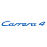 Sticker Porsche Carrera 4 en bleu
