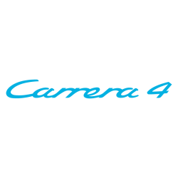 Sticker Porsche Carrera 4 en bleu clair