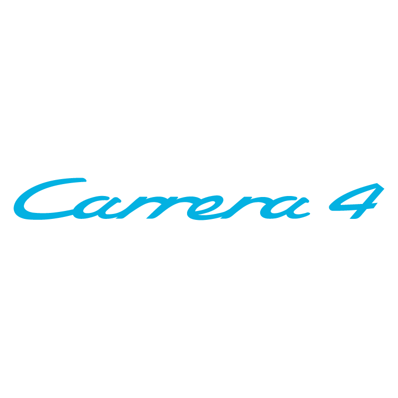 Sticker Porsche Carrera 4 en bleu clair