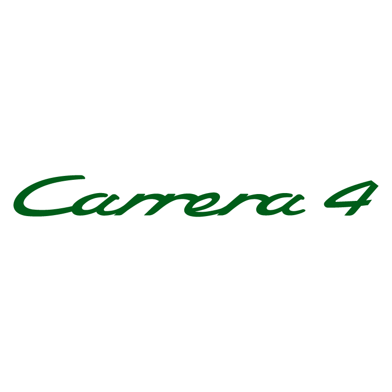 Sticker Porsche Carrera 4 en vert foncé