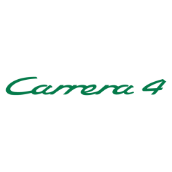 Sticker Porsche Carrera 4 en vert