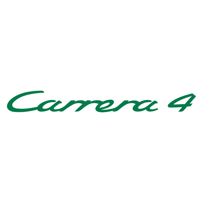 Sticker Porsche Carrera 4 en vert
