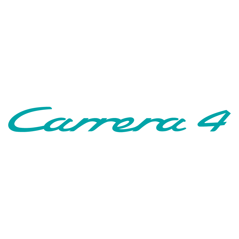 Sticker Porsche Carrera 4 en vert menthe