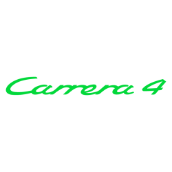 Sticker Porsche Carrera 4 en vert lime