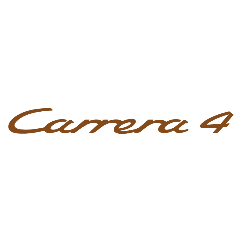 Sticker Porsche Carrera 4 en brun